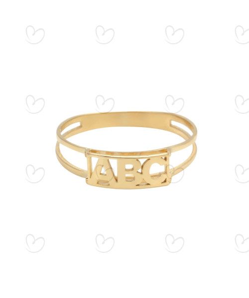 Anel Formatura ABC Pequeno Ouro 18k