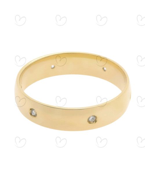 Aliança Comfort Anatômica 4.5mm Ouro 18k