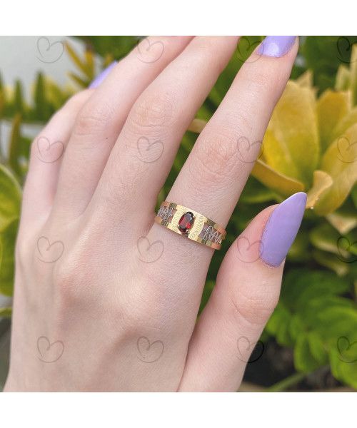 Anel Formatura Odontologia Oval 3mm x 5mm Ouro 18k