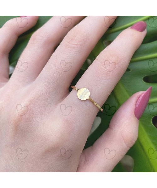 Anel Chapinha A Ouro 18k