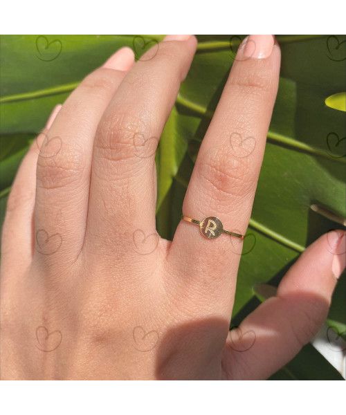 Anel Chapinha R Ouro 18k