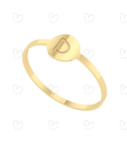Anel Chapinha D Ouro 18k