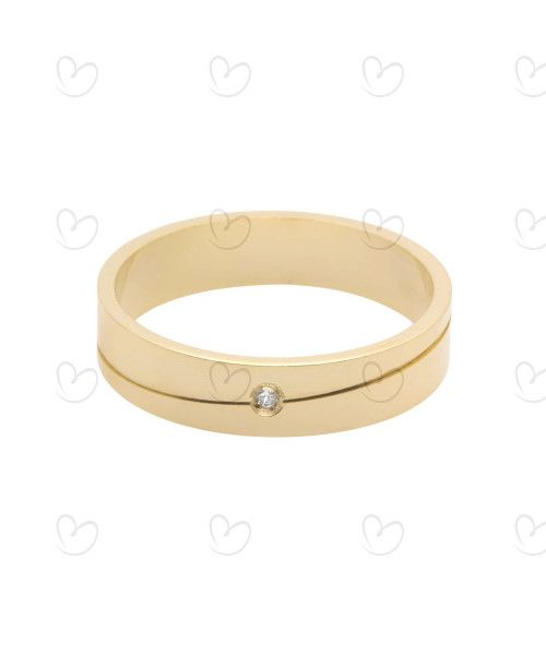 Aliança Reta 4.5mm Ouro 18k