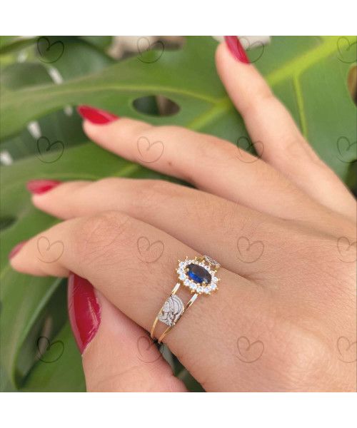 Anel Formatura Oval Grande Engenharia Florestal Ouro 18k