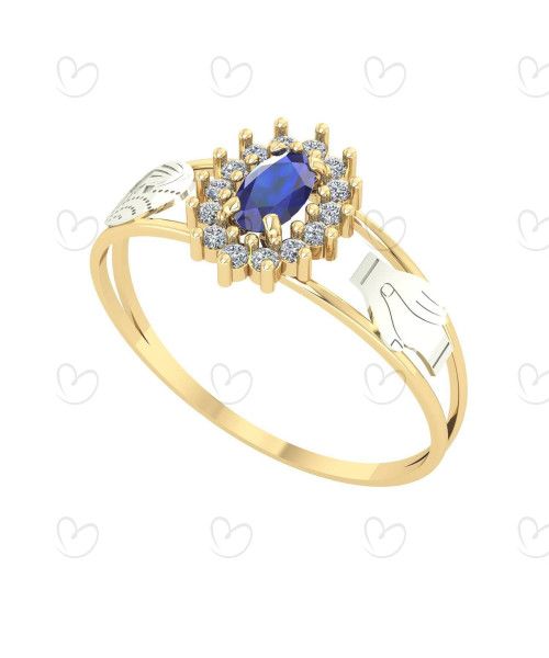 Anel Formatura Oval Grande Relações Internacionais Ouro 18k