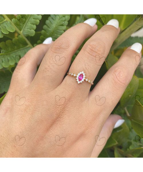 Anel Navete Grande Formatura Aro com Pedras Engenharia Civil Ouro 18k