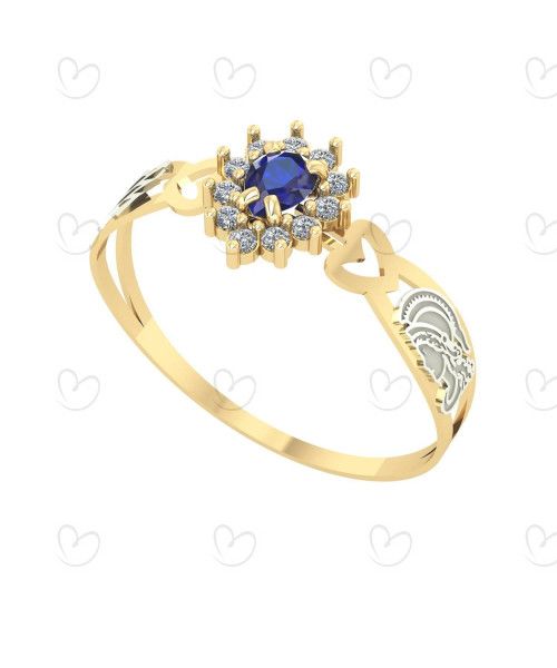 Anel de Formatura Gota com Coração Engenharia Elétrica Ouro 18k