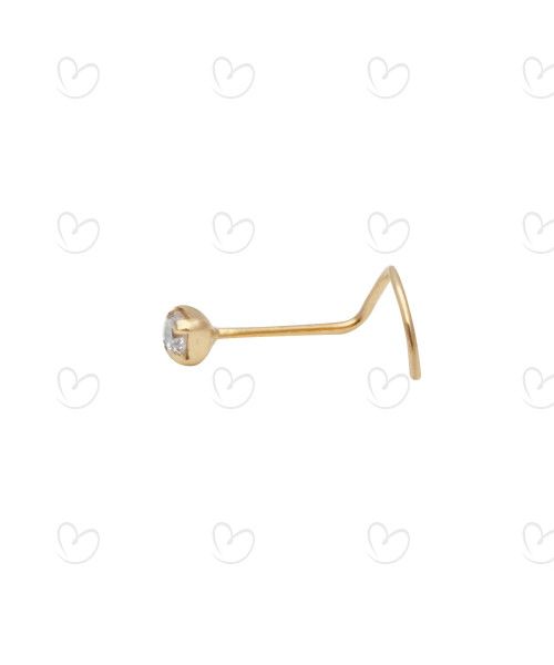 Piercing de Nariz Nostril Ponto de Luz Ouro 18k