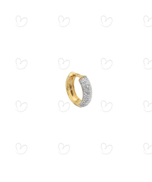 Brinco Masculino Argola Ródio P 1 Unidade Ouro 18k