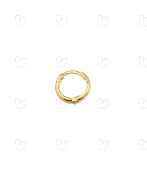 Brinco Masculino Argola P Lisa 1 Unidade Ouro 18k