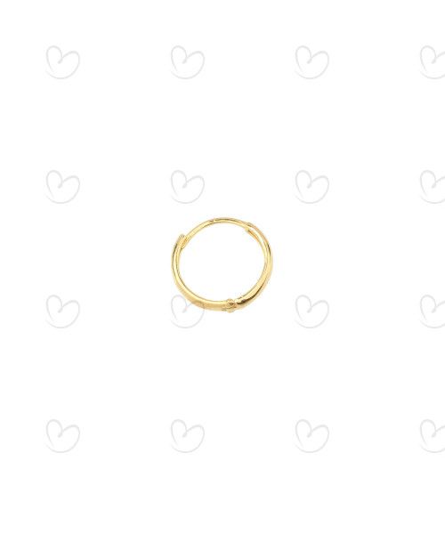 Brinco Masculino Argola G Lisa 1 Unidade Ouro 18k