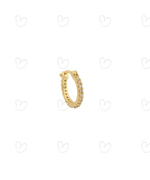 Brinco Masculino Argola Fininha 1 Unidade Ouro 18k
