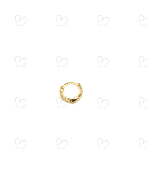 Brinco Masculino Argola Vazada 1 Unidade Ouro 18k