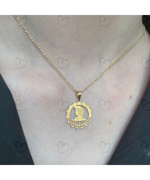 Pingente Formatura Engenharia Civil Redondo Ouro 18k