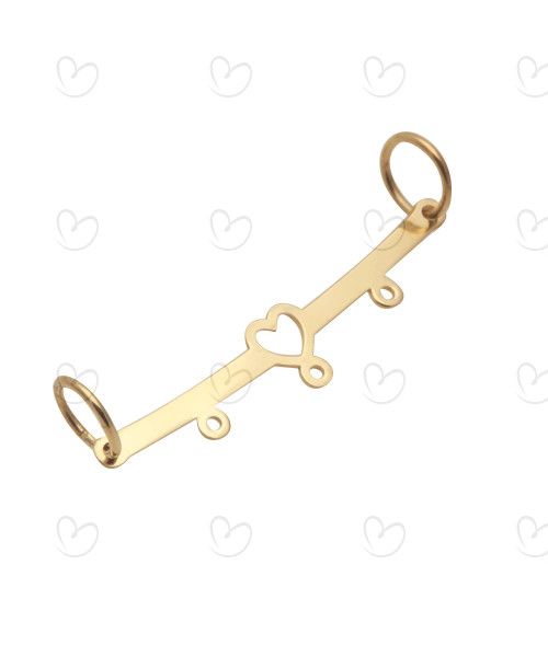 Pingente Canga Coração Tripla Ouro 18k