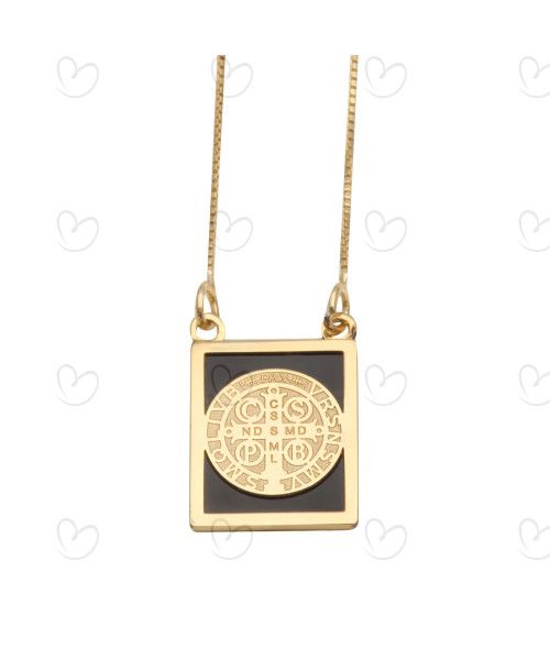 Escapulário São Bento Ouro 18k