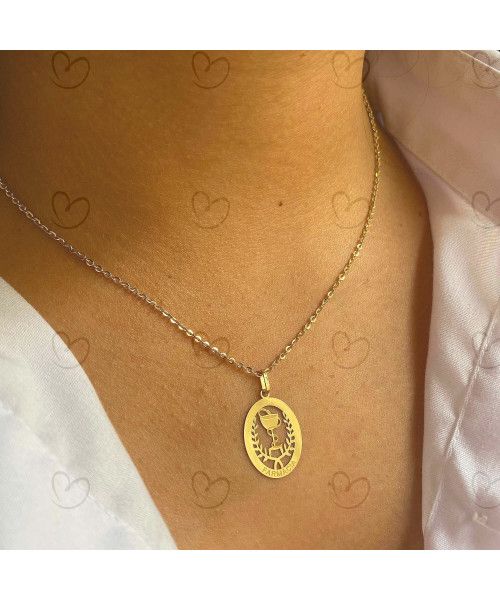 Pingente Profissão Farmácia Ouro 18k