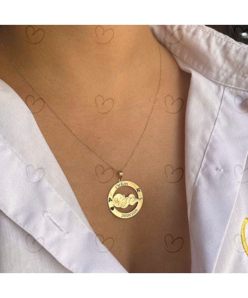 Pingente Menino Nascimento Frase Personalizada Ouro 18k