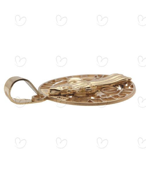 Pingente São Bento Duplo Pequeno Ouro 18k