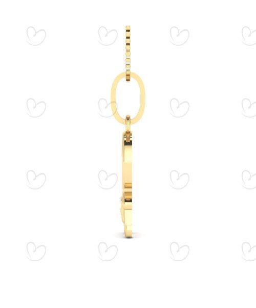 Pingente Menino com Pedra de Zircônia Ouro 18k