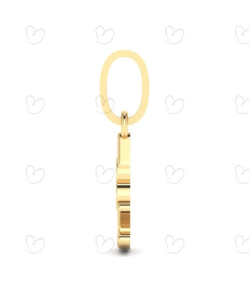 Pingente I love You com Coração Ouro 18k