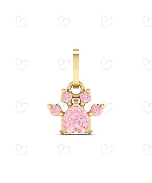Pingente Patinha Pet Ouro 18k
