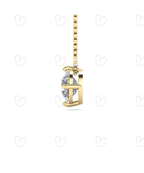 Gargantilha Ponto de Luz 5mm Zircônia Ouro 18k