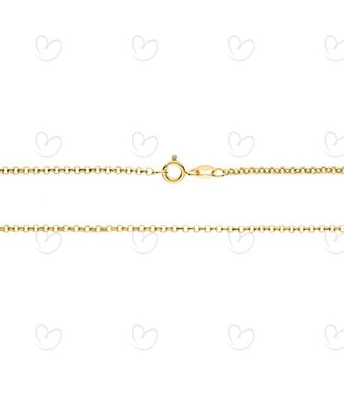Corrente Malha Portuguesa Fininha P 45cm Ouro 18k