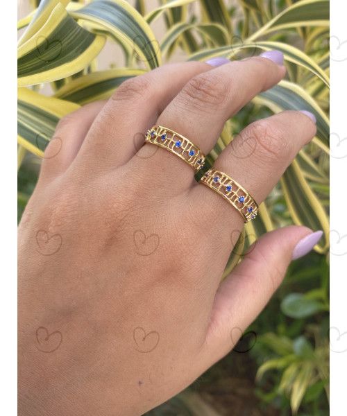 Anel Formatura Psicologia Trabalhado Feminino Ouro 18k