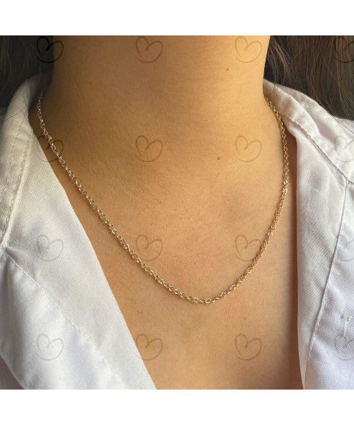 Corrente Malha Meia Corda Ouro 18k