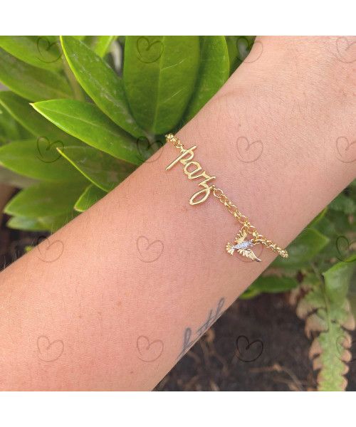 Pulseira Portuguesa Paz Ouro 18k
