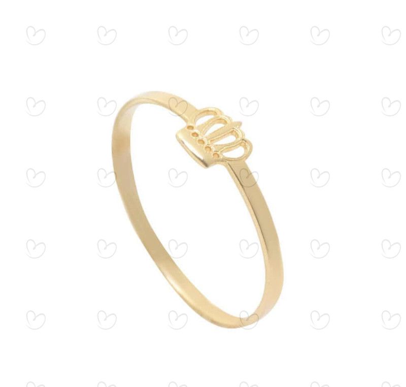 Anel Falange Coroa Ouro 18k