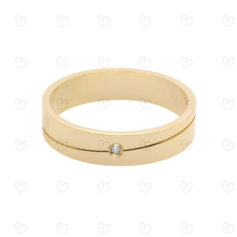 Aliança Reta 4.5mm Ouro 18k