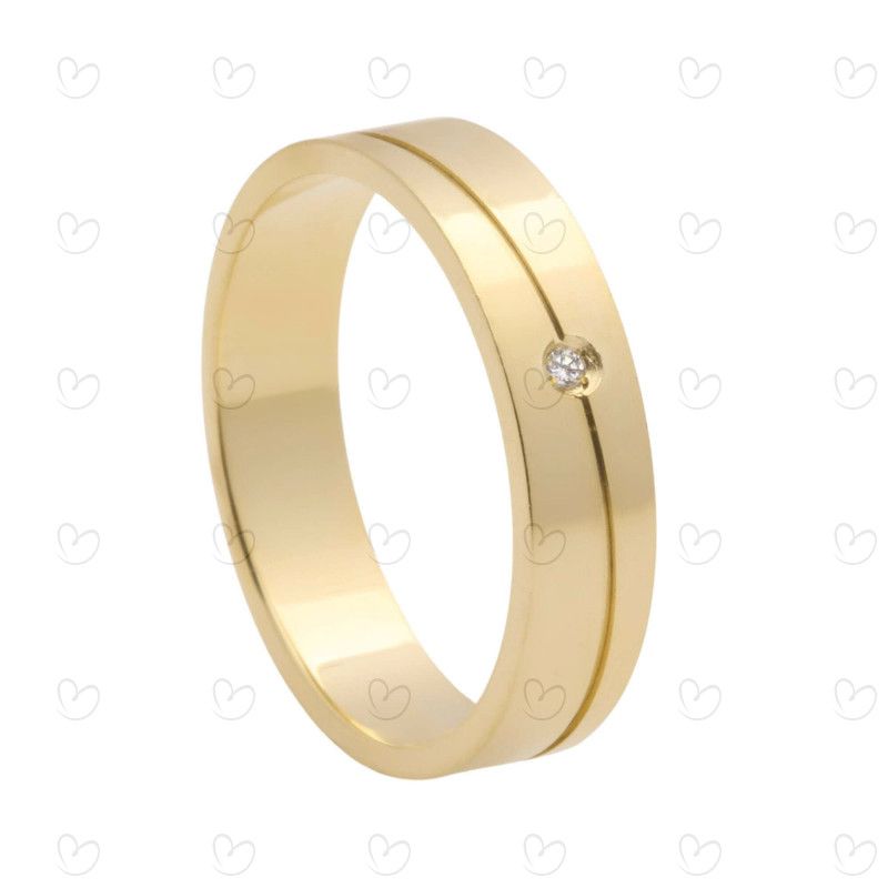 Aliança Reta 4.5mm Ouro 18k