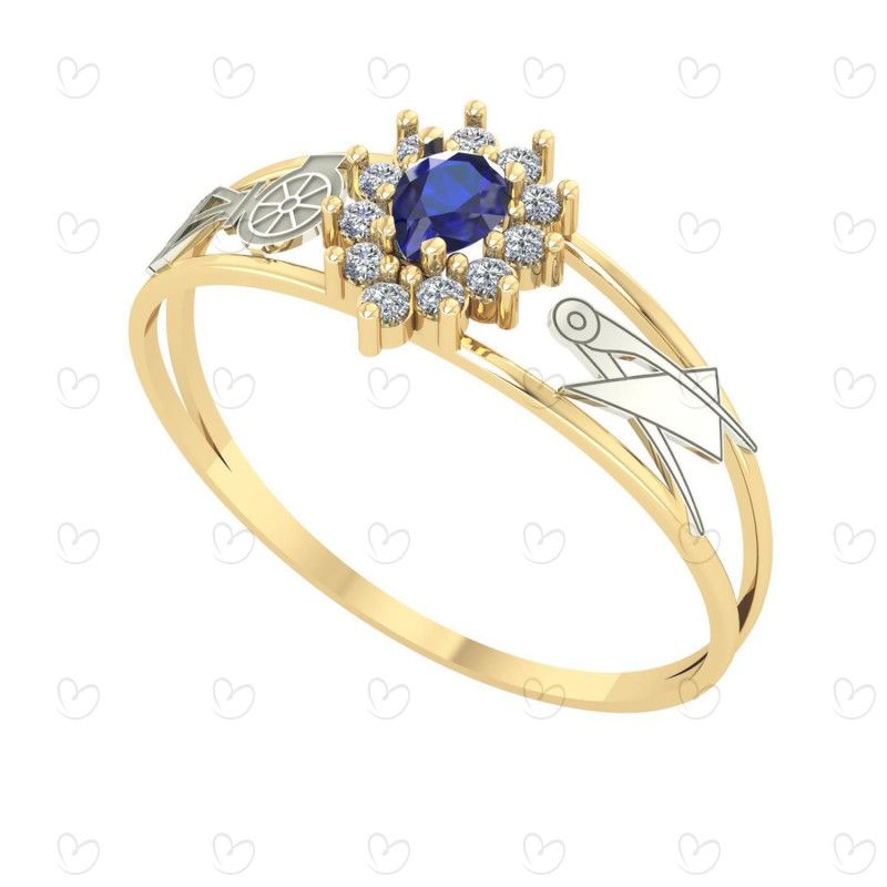 Anel Formatura Gota Engenharia Civil Ouro 18k