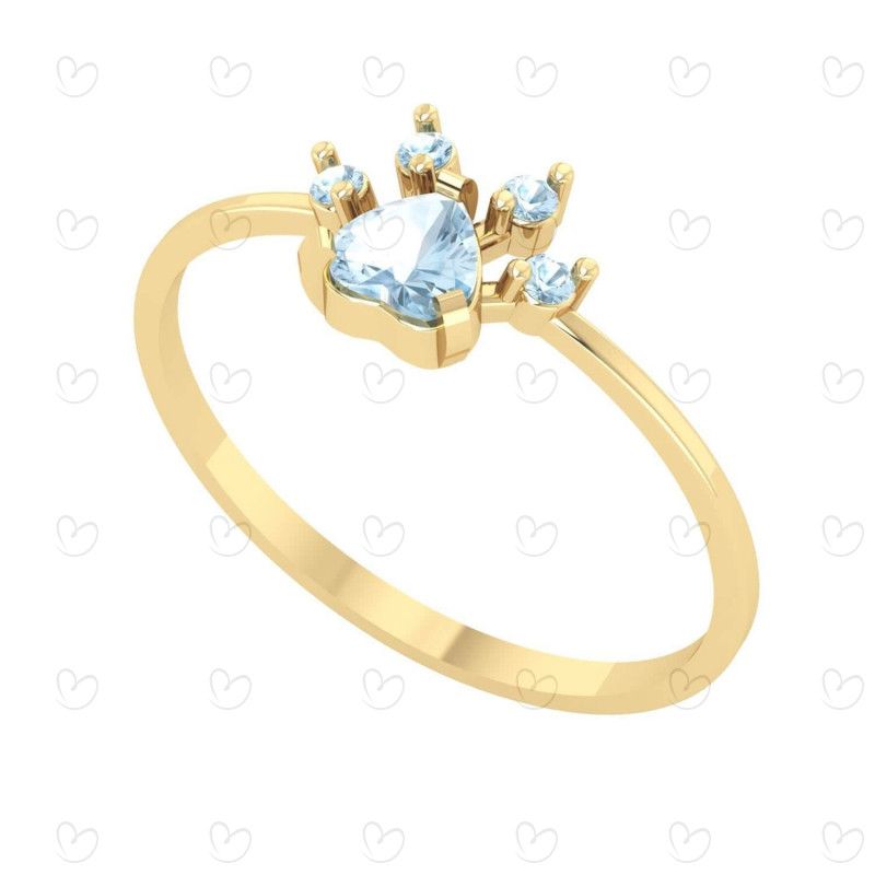 Anel Patinha Pet Ouro 18k