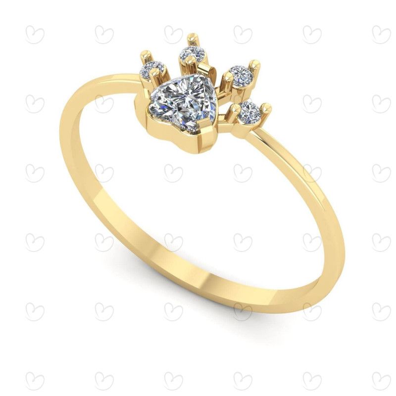 Anel Patinha Pet Ouro 18k