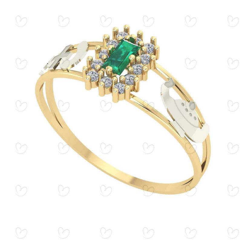 Anel Formatura Baguete Enfermagem Ouro 18k