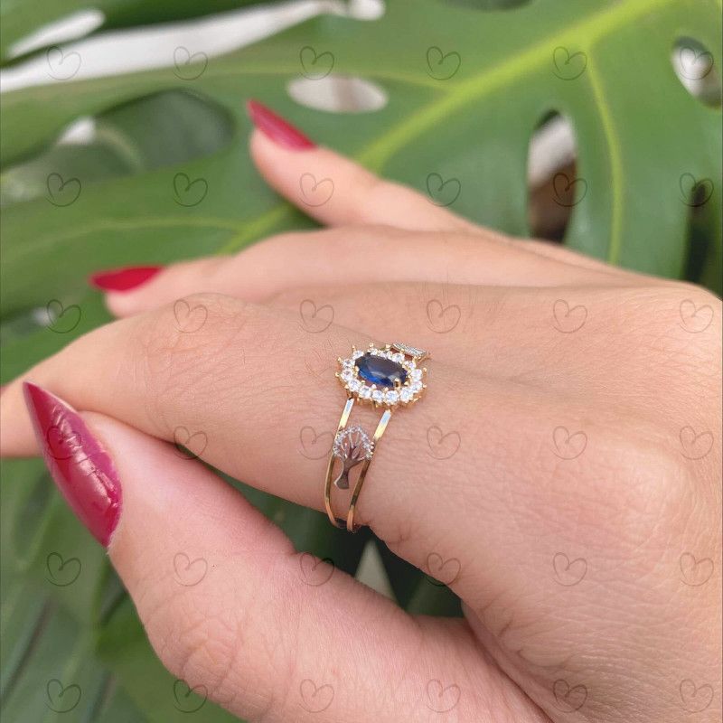 Anel Formatura Oval Grande Engenharia Florestal Ouro 18k