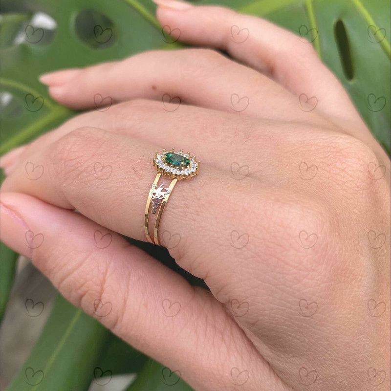 Anel Formatura Oval Grande Fisioterapia Ouro 18k