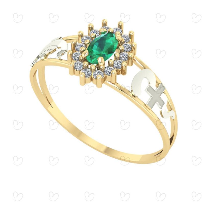 Anel Formatura Oval Grande Enfermagem Ouro 18k