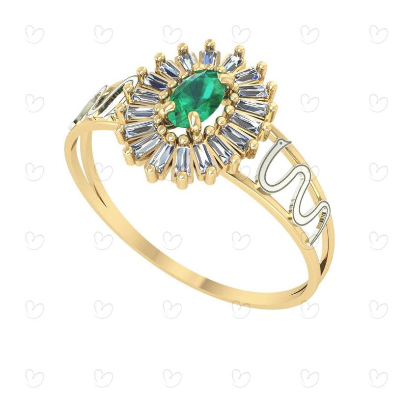 Anel Formatura Pizza Oval Medicina Ouro 18k