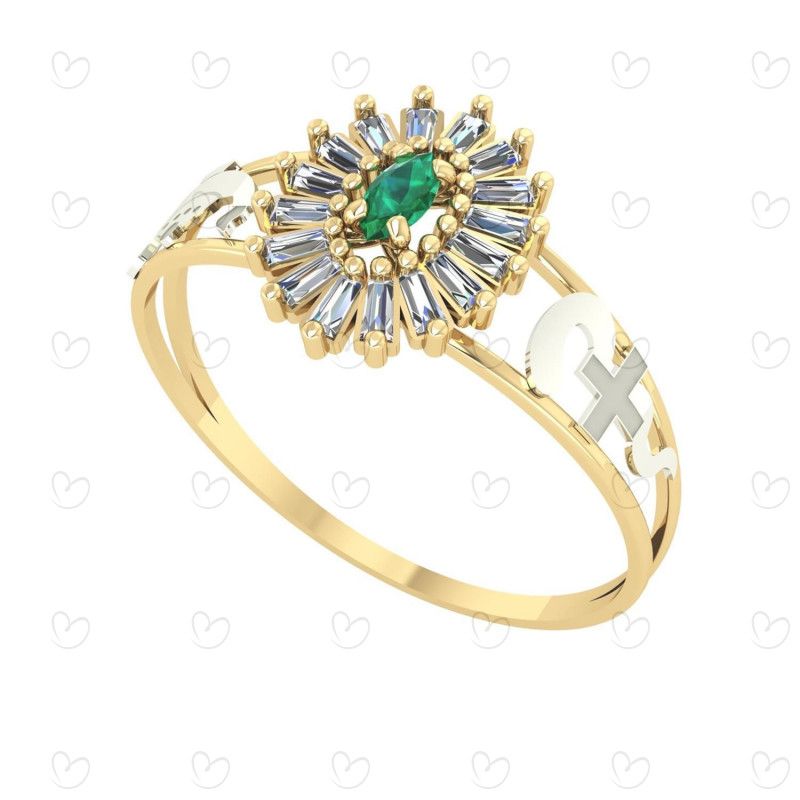 Anel Formatura Pizza Navete Enfermagem Ouro 18k