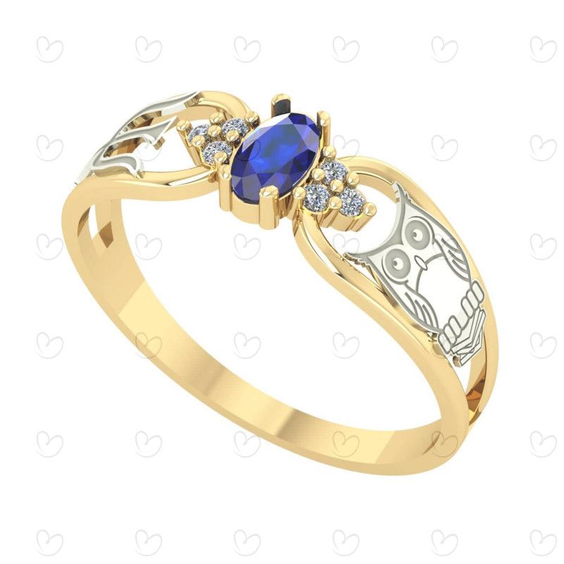 Anel Formatura Oval Psicologia Ouro 18k