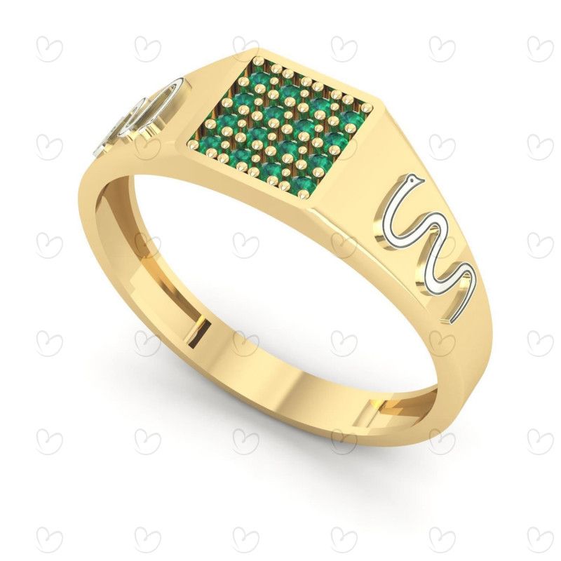 Anel Formatura Masculino Pavê Medicina Ouro 18k
