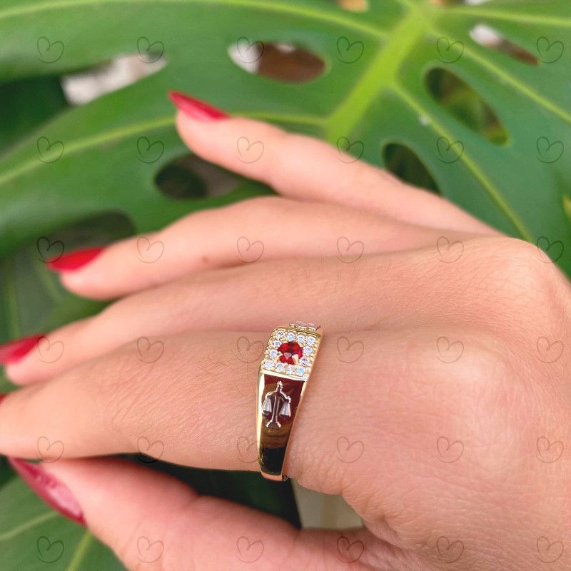 Anel Formatura Unissex Direito Ouro 18k