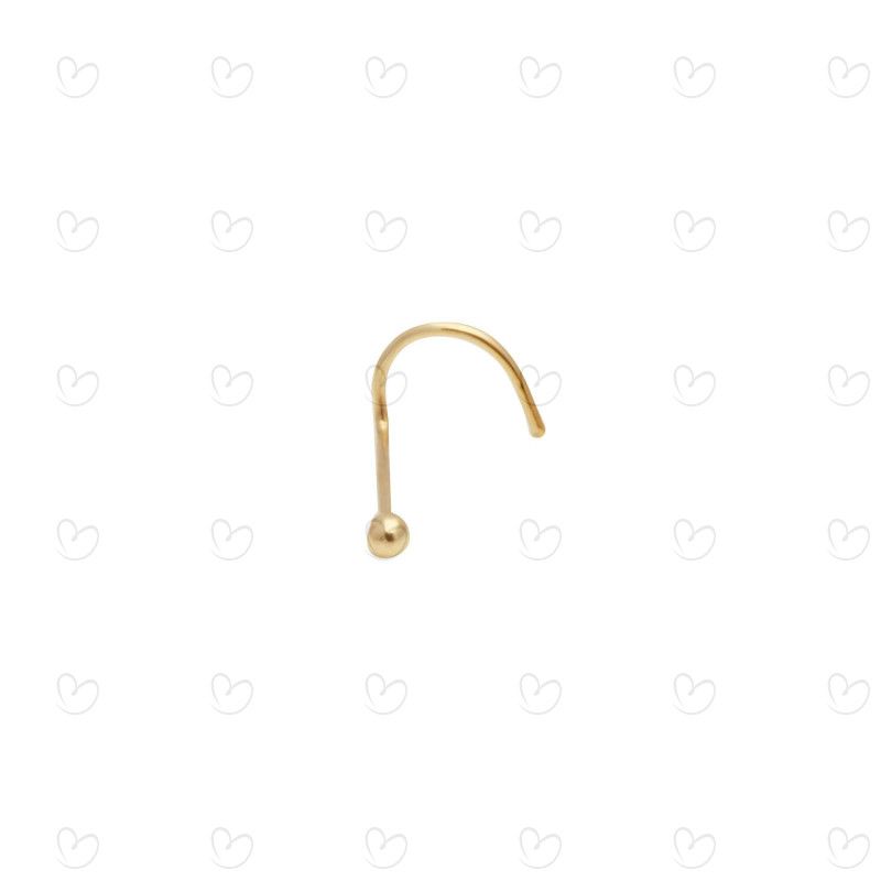 Piercing de Nariz Nostril Bolinha Ouro 18k