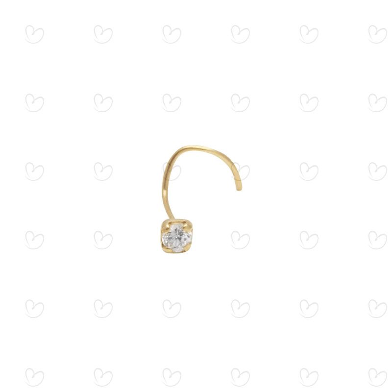 Piercing de Nariz Nostril Ponto de Luz Ouro 18k
