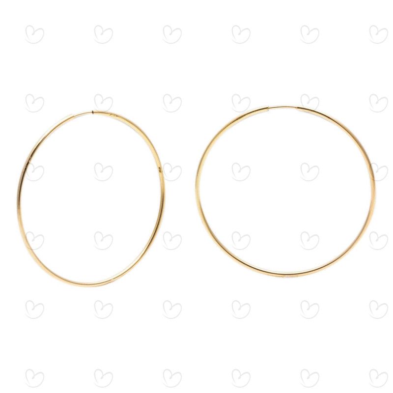 Brinco Argola Redondo 4,2cm Ouro 18k