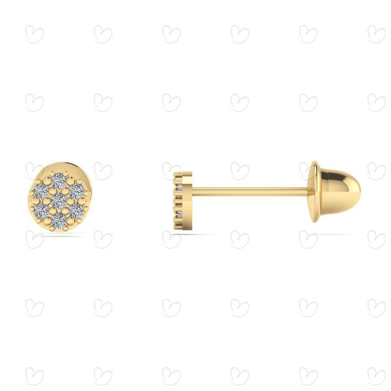 Brinco Baby Redondo Ouro 18k